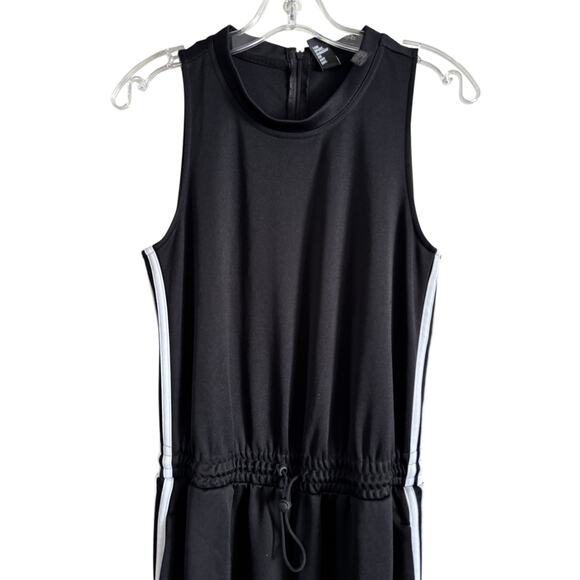 Limited Edition adidas Women's 3 Stripes Cropped Leg Snap Romper Jumpsuit M - Picture 2 of 8